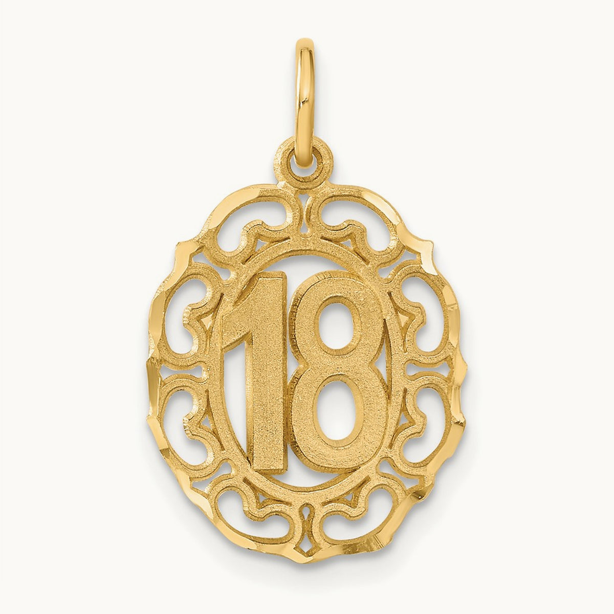 #18 Oval Pendant, 14K