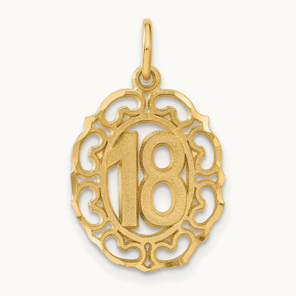 #18 Oval Pendant, 14K