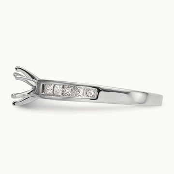 Peg Set Semi-Mount Engagement Ring, 0.50 ct tw