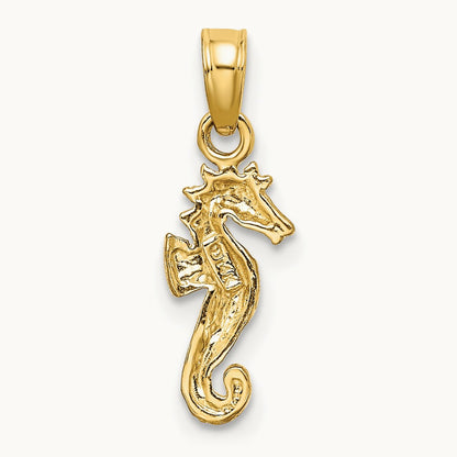 Seahorse Charm, 14K with White Rhodium