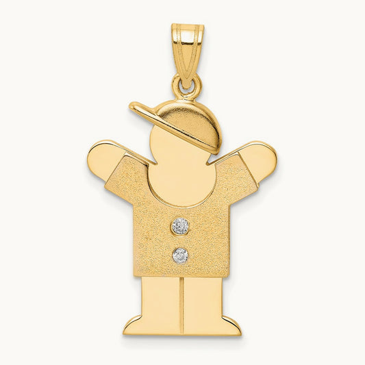 AA Diamond Kid Pendant, 14K