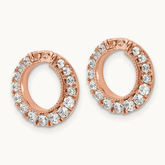 Circle Earring Jackets, 1.50 ct tw Lab-Grown Diamond