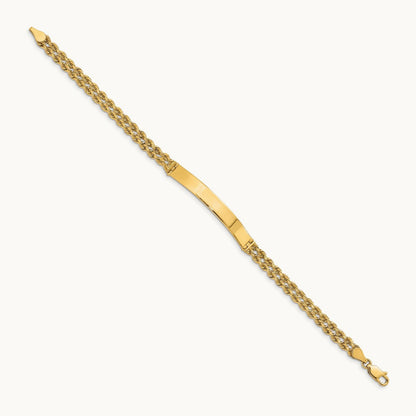 Two Strand Rope ID Bracelet, 14K