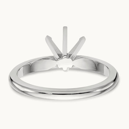 1/2ct. Lightweight Knife Edge 6-Prong Ring Mounting, 14K White Gold