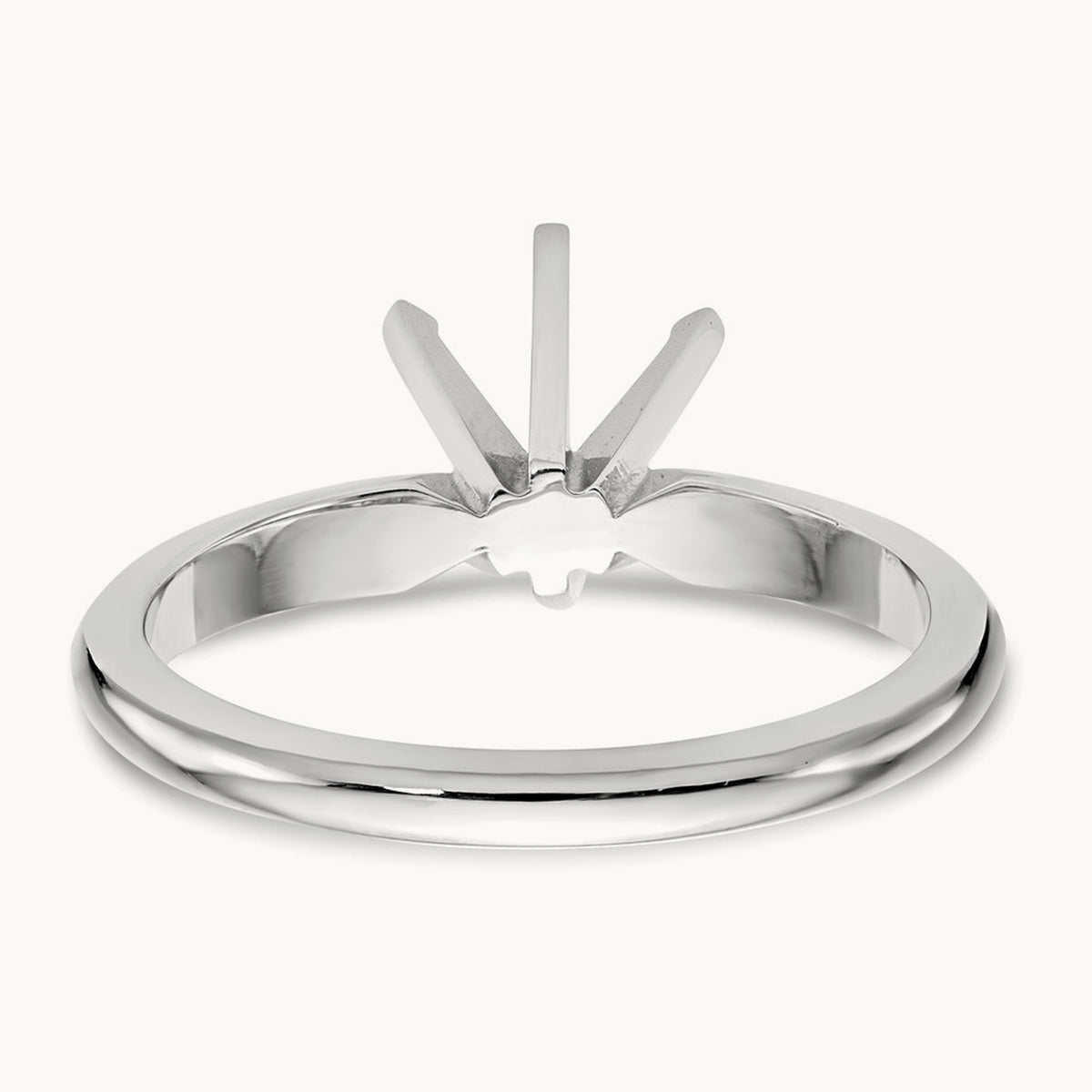 3/4ct. Lightweight Knife Edge 6-Prong Ring Mounting, 14K White Gold