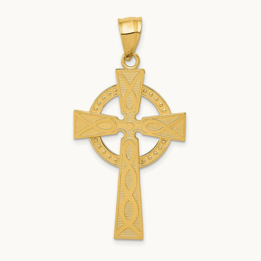 Celtic Cross Pendant, 14K