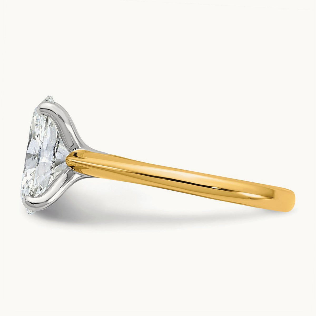 Oval 8X Ring, 3.00 ct tw Lab-Grown Diamond — 14K Two-Tone