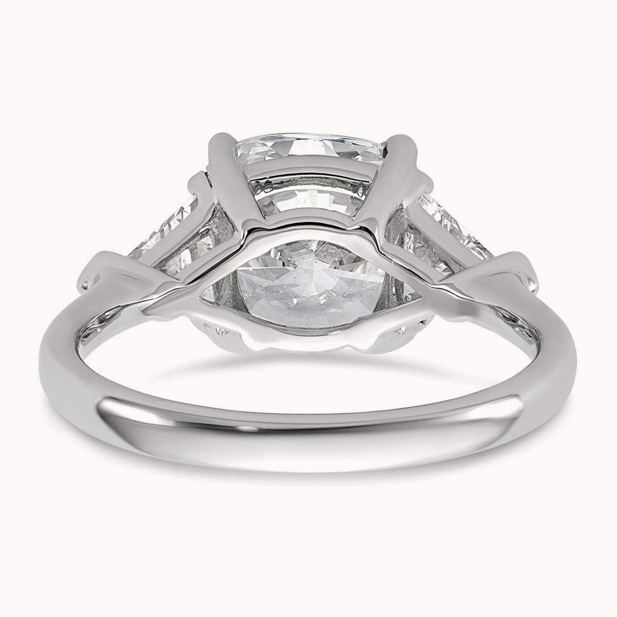 Triangle Cushion Semi-Mount Engagement Ring, 0.50-1.00 ct tw Lab-Grown Diamond — 1 ct, 14K White Gold