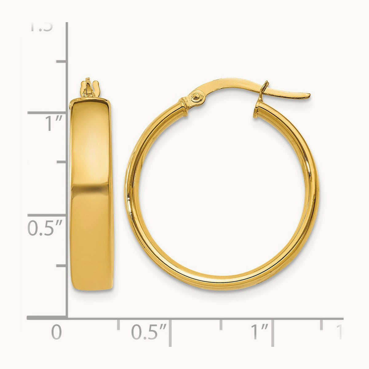 Large Hoop Earrings — 14K Yellow Gold, 4.75mm