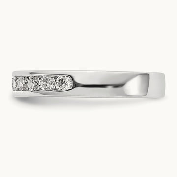 11- Stone Closed Channel Band Mounting, 2.3mm, 14K White Gold