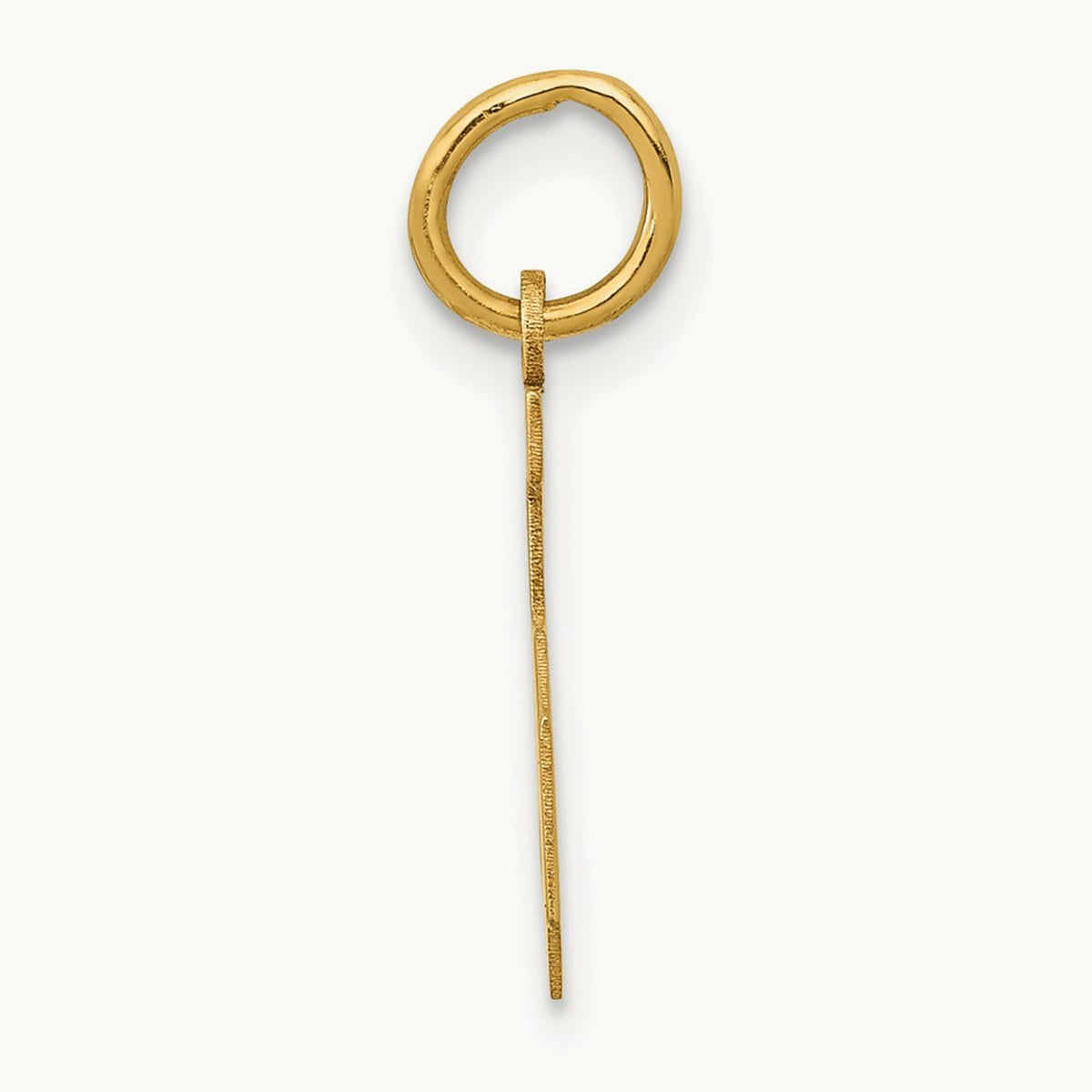 Small Polished Number 5 Charm — 14K Yellow Gold