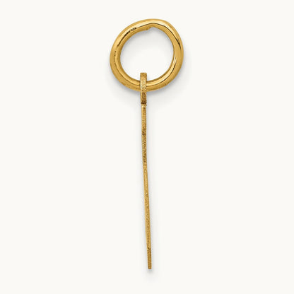 Small Polished Number 5 Charm — 14K Yellow Gold