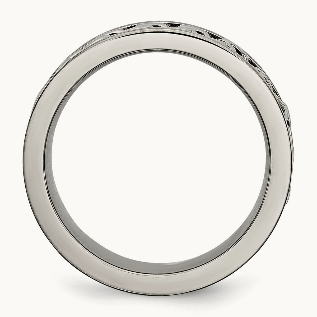 Brushed Chain Inlay Band — photo set (2)