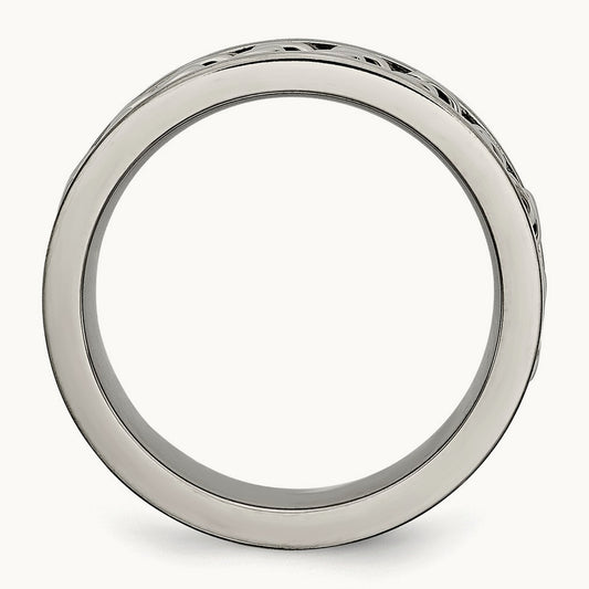 Brushed Chain Inlay Band — photo set
