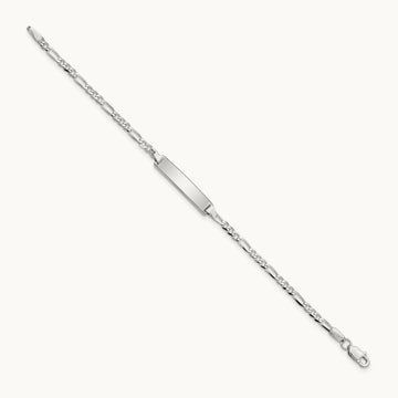 WG Figaro Link ID Bracelet, 14K