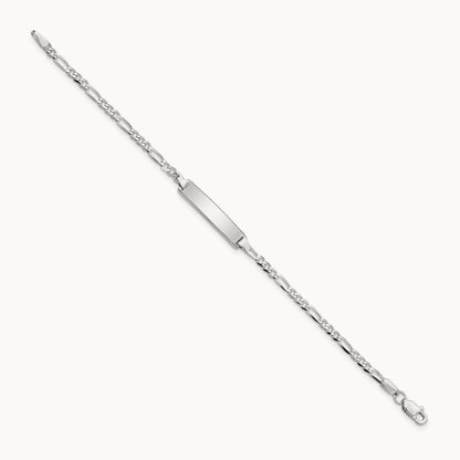 WG Figaro Link ID Bracelet, 14K