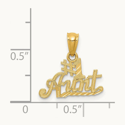#1 AUNT Pendant, 14K
