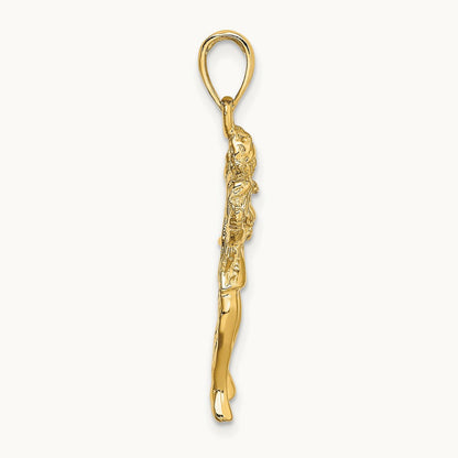 Large Virgo Zodiac Charm, 14K