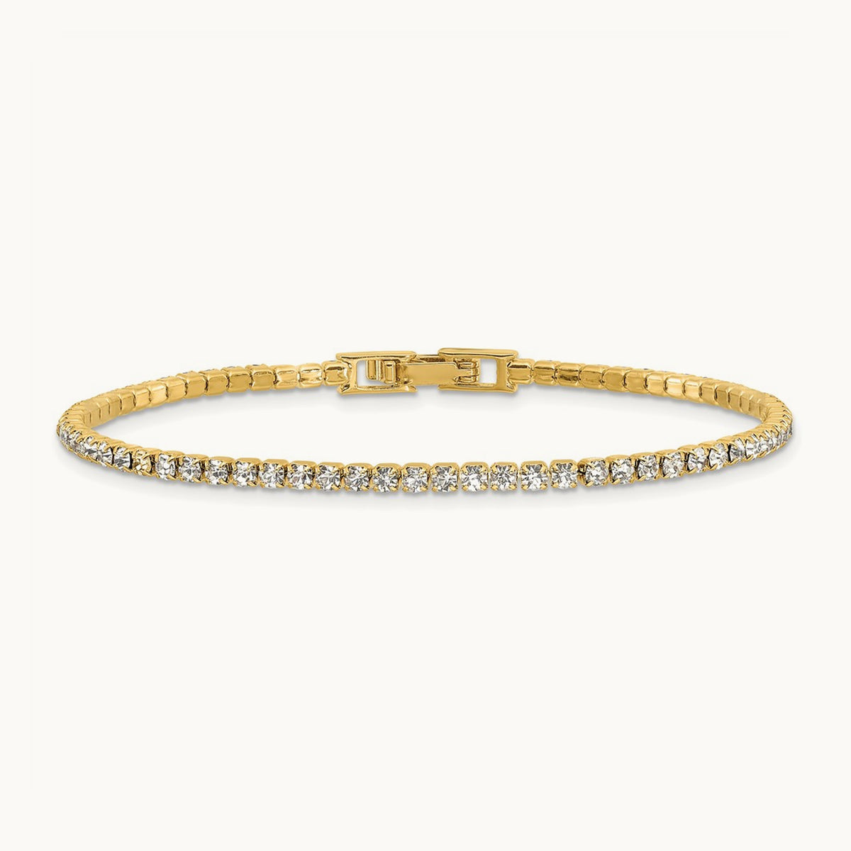 Flash Gold-tone Polished Crystal Bracelet