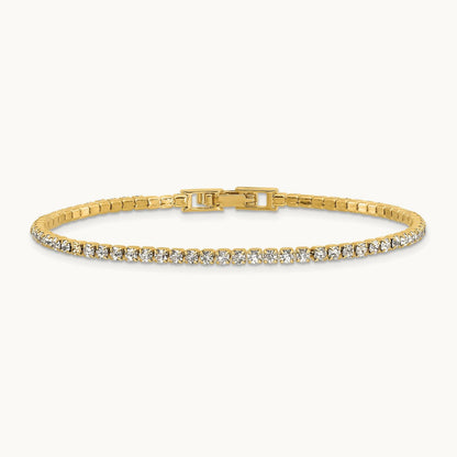Flash Gold-tone Polished Crystal Bracelet