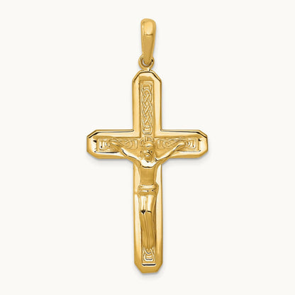 Polished Crucifix Pendant, 14K