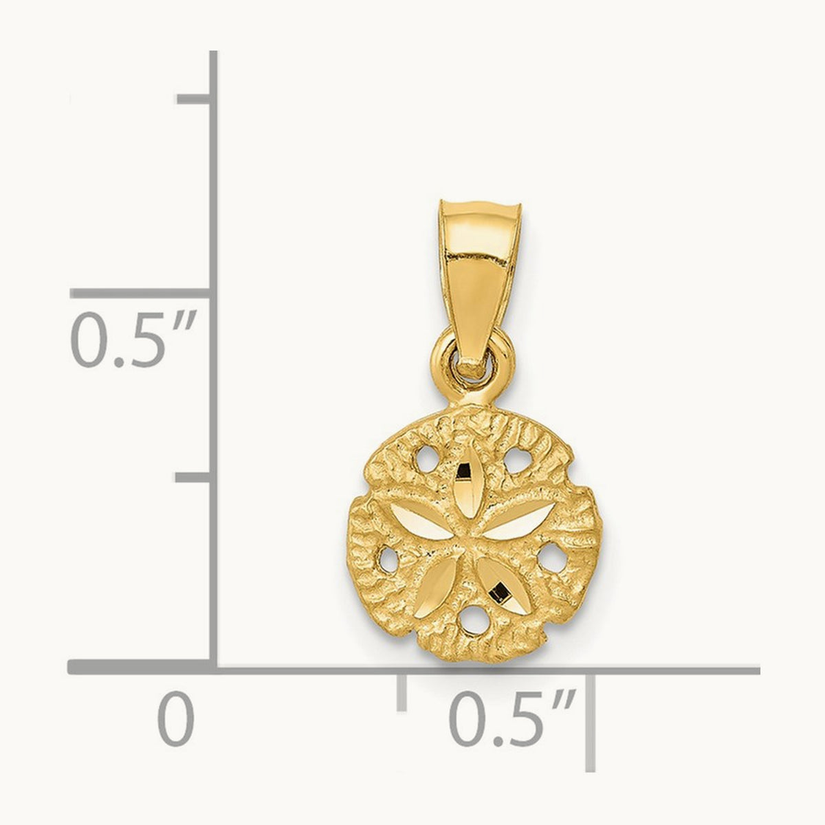 Sand Dollar Pendant, 14K