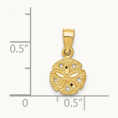 Sand Dollar Pendant, 14K