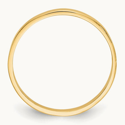 High Polished Band Childs Ring, 14K