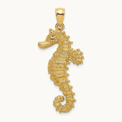Textured Seahorse Charm — 25.15mm