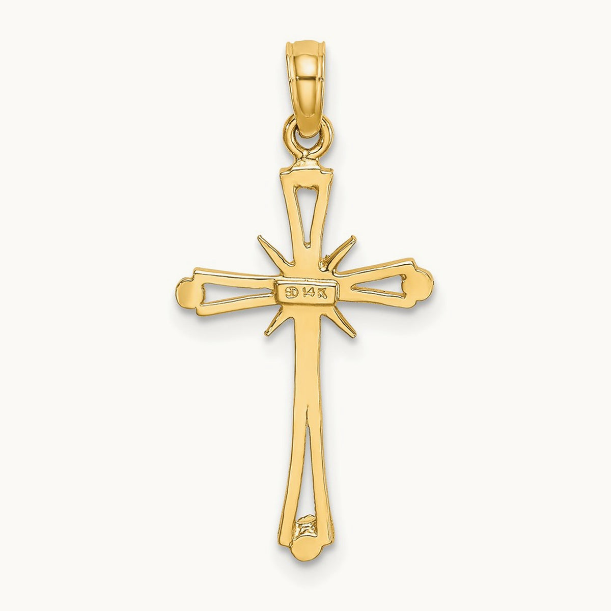 D/C w/ X-Center On Cross Charm, 14K