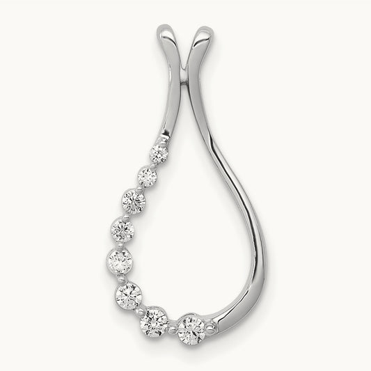Teardrop Chain Slide, 0.15 ct tw Lab-Grown Diamond