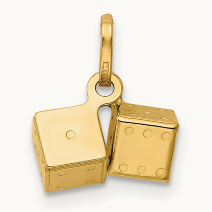 3D Dice Charm, 14K
