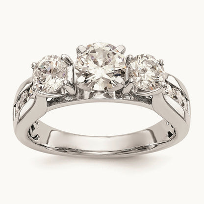 Peg Set 3-Stone Engagement Ring Mounting