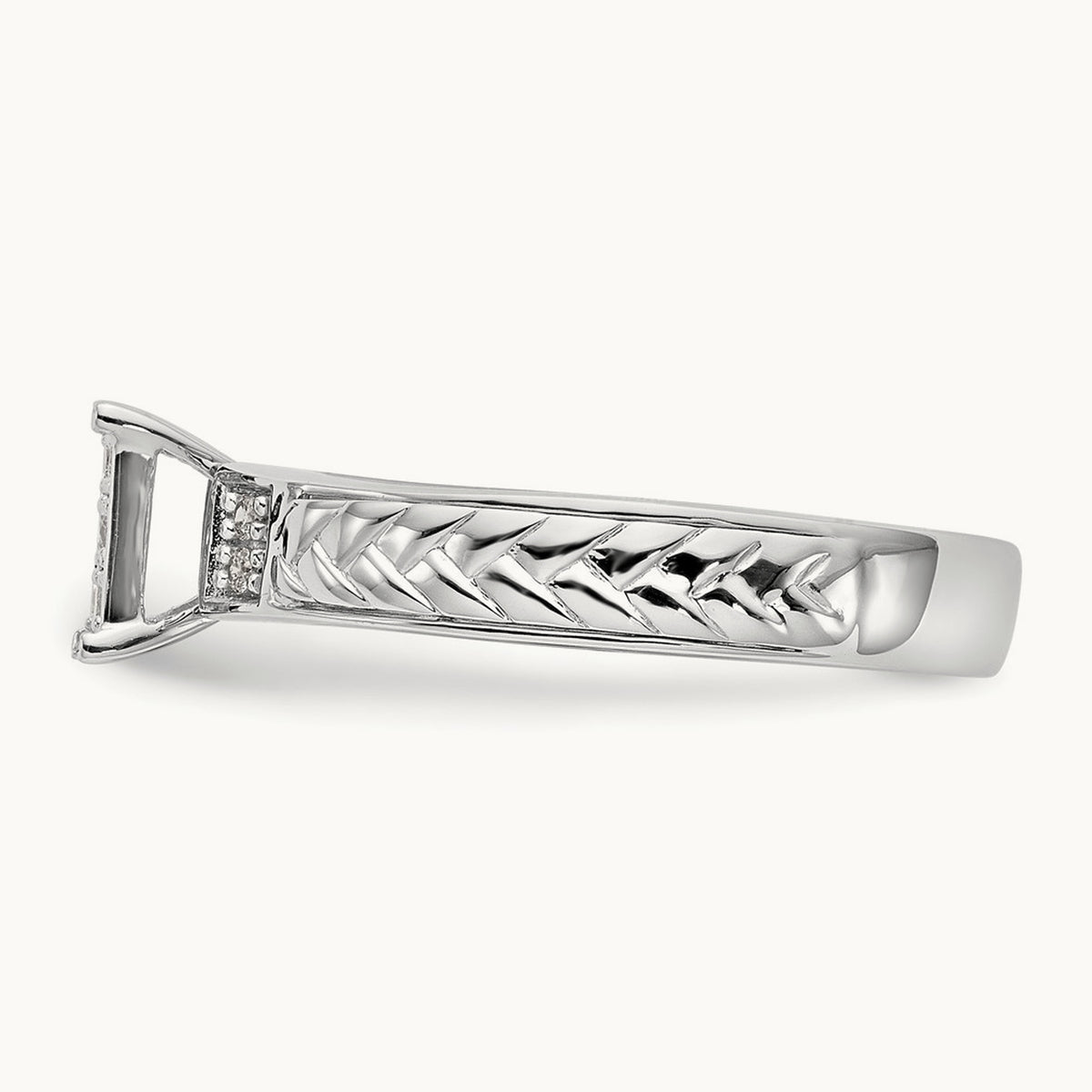 Diamond Trio Cluster Complete Engagement Ring, 10K White Gold