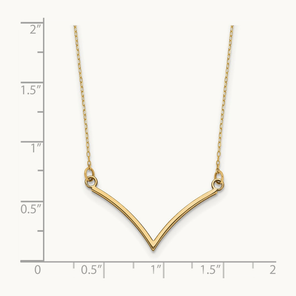 V Necklace — 14K Yellow Gold