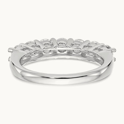 7-Stone Diamond Band, 14K White Gold