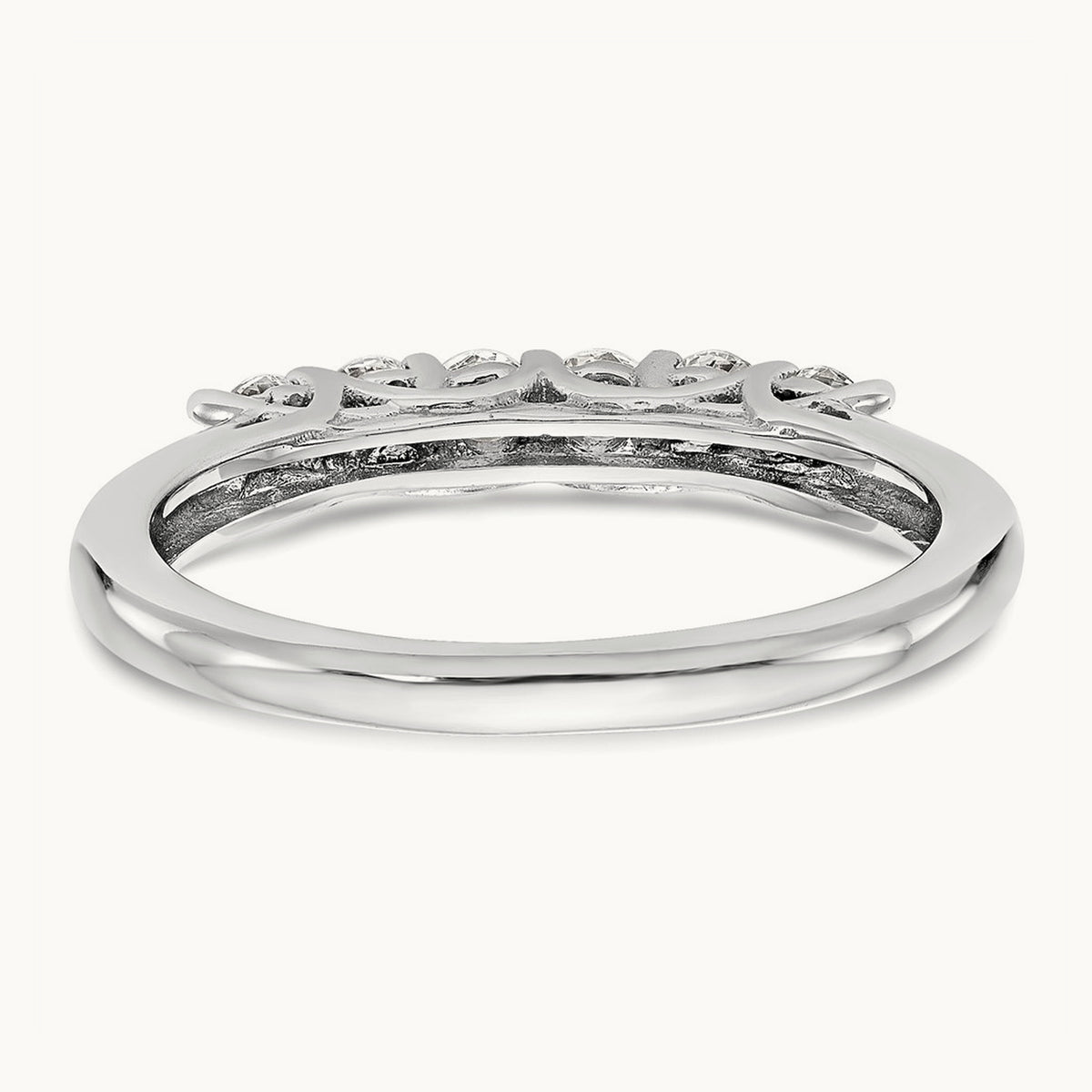 6-Stone Diamond Band, 14K White Gold