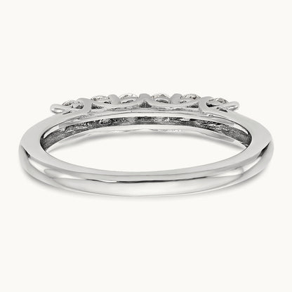 6-Stone Diamond Band, 14K White Gold