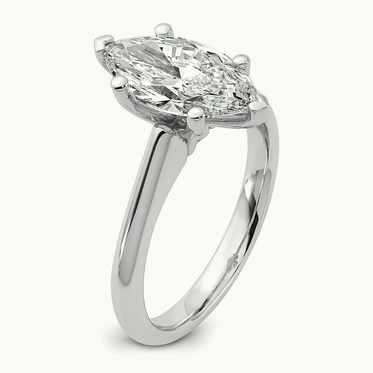 Marquise 8X Ring, 2.00 ct tw Lab-Grown Diamond — 14K White Gold