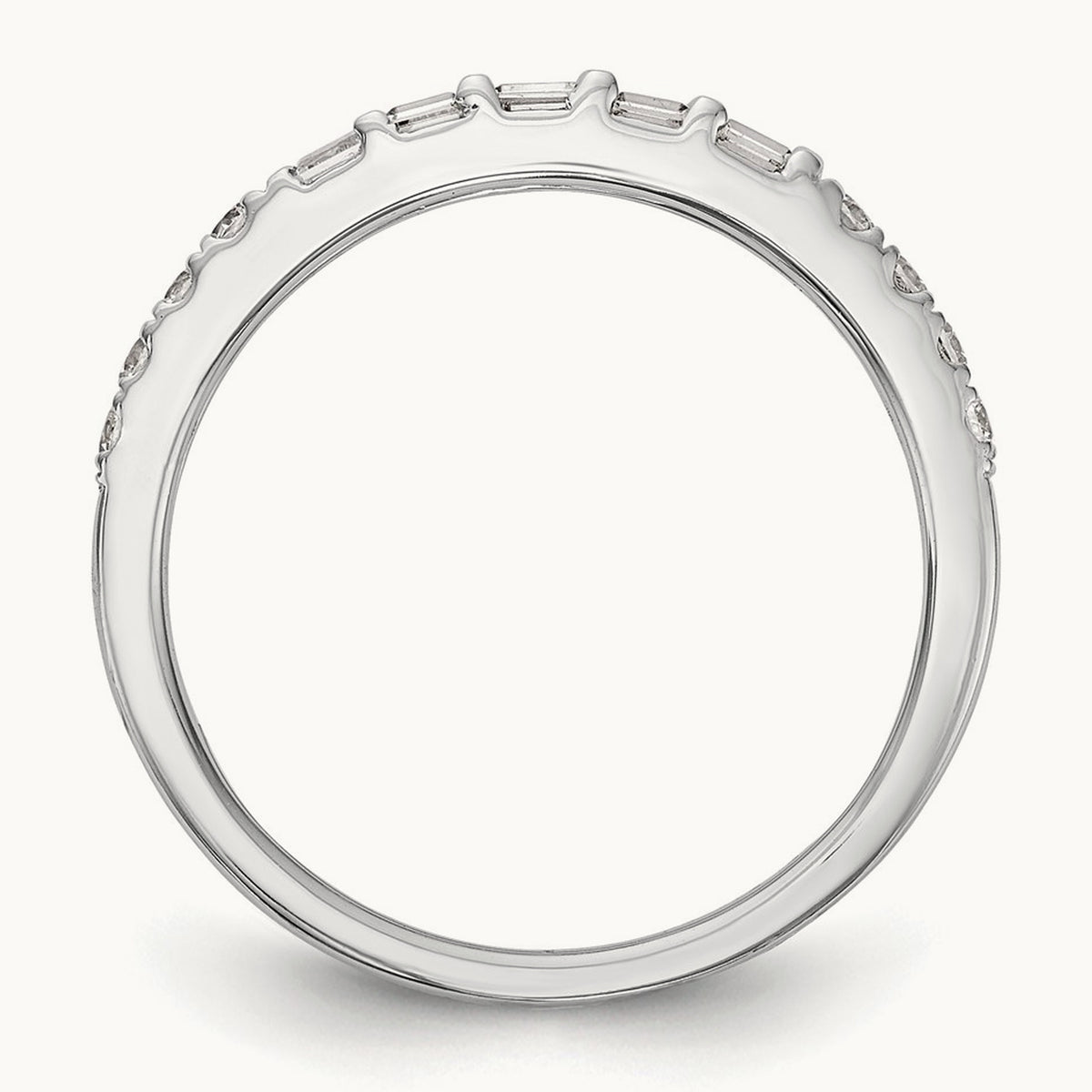 Diamond Wedding Band, 14K White Gold