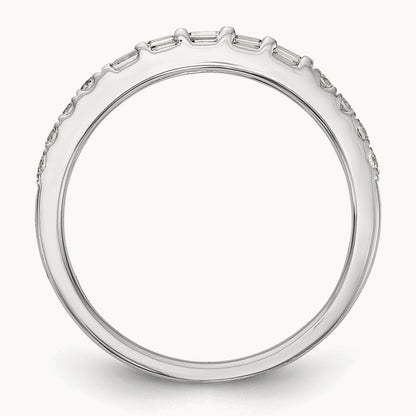 Diamond Wedding Band, 14K White Gold