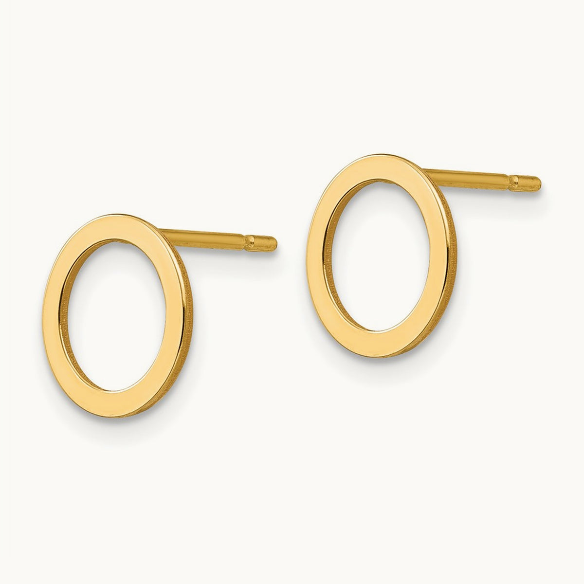 Open Circle Earrings — 14K Yellow Gold