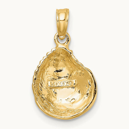 Clam Shell Charm, 14K