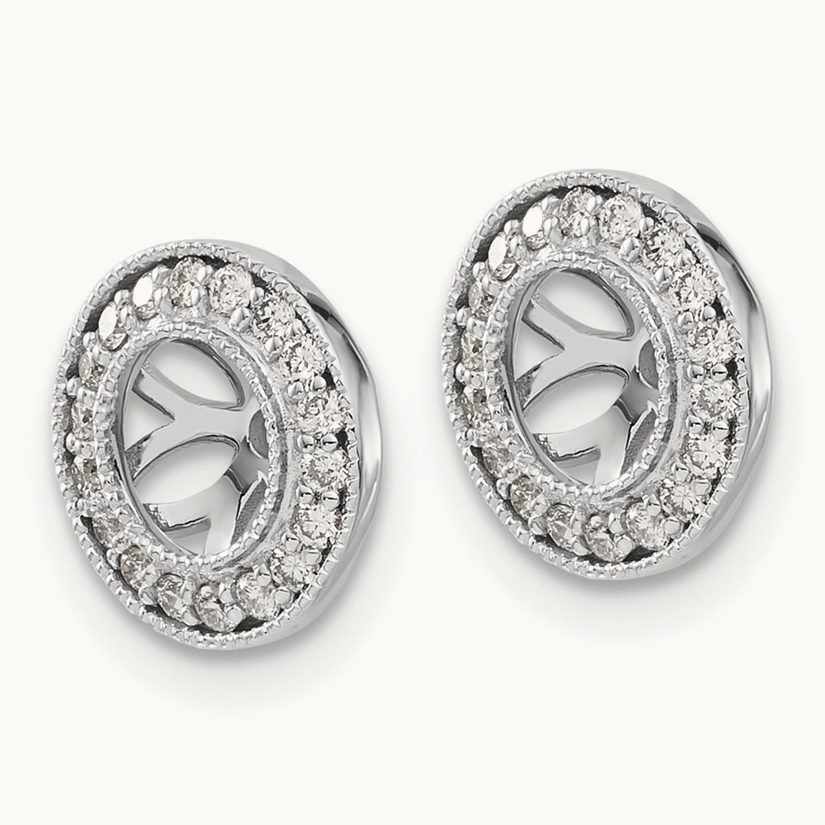 Diamond Earring Jackets — 14K White Gold