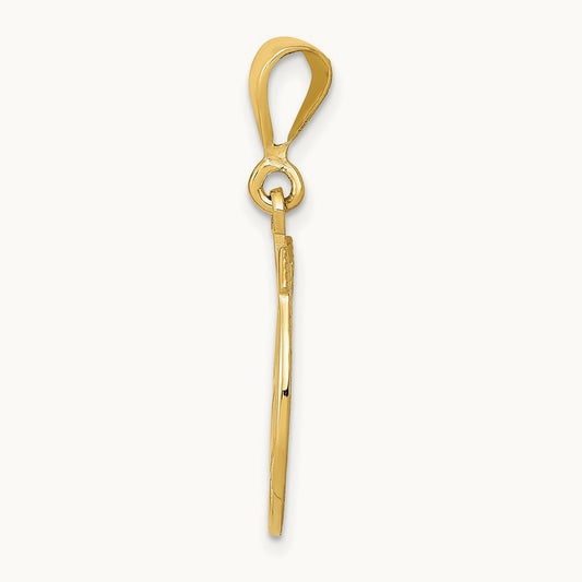 Good Luck Clover Pendant, 14K