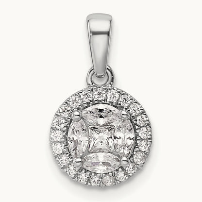 Halo Pendant, 0.50-1.00 ct tw Lab-Grown Diamond