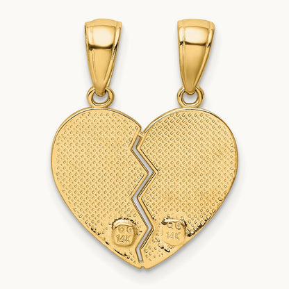 BIG SISTER-LITTLE SISTER Break-apart Charm, 14K