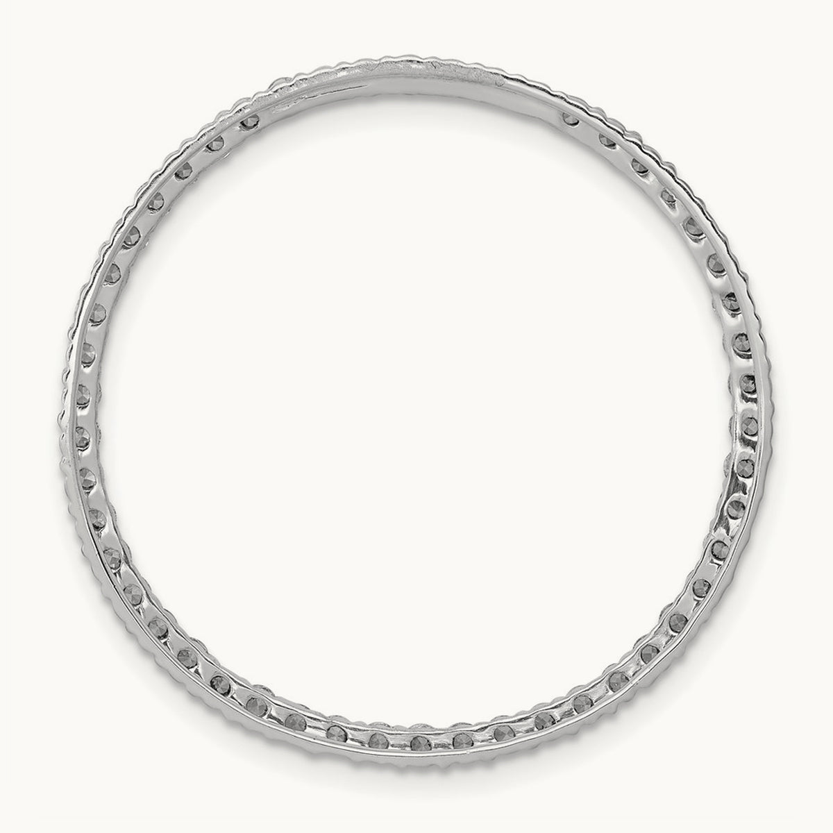 Diamond Circle Chain Slide — 14K White Gold, 29.6mm