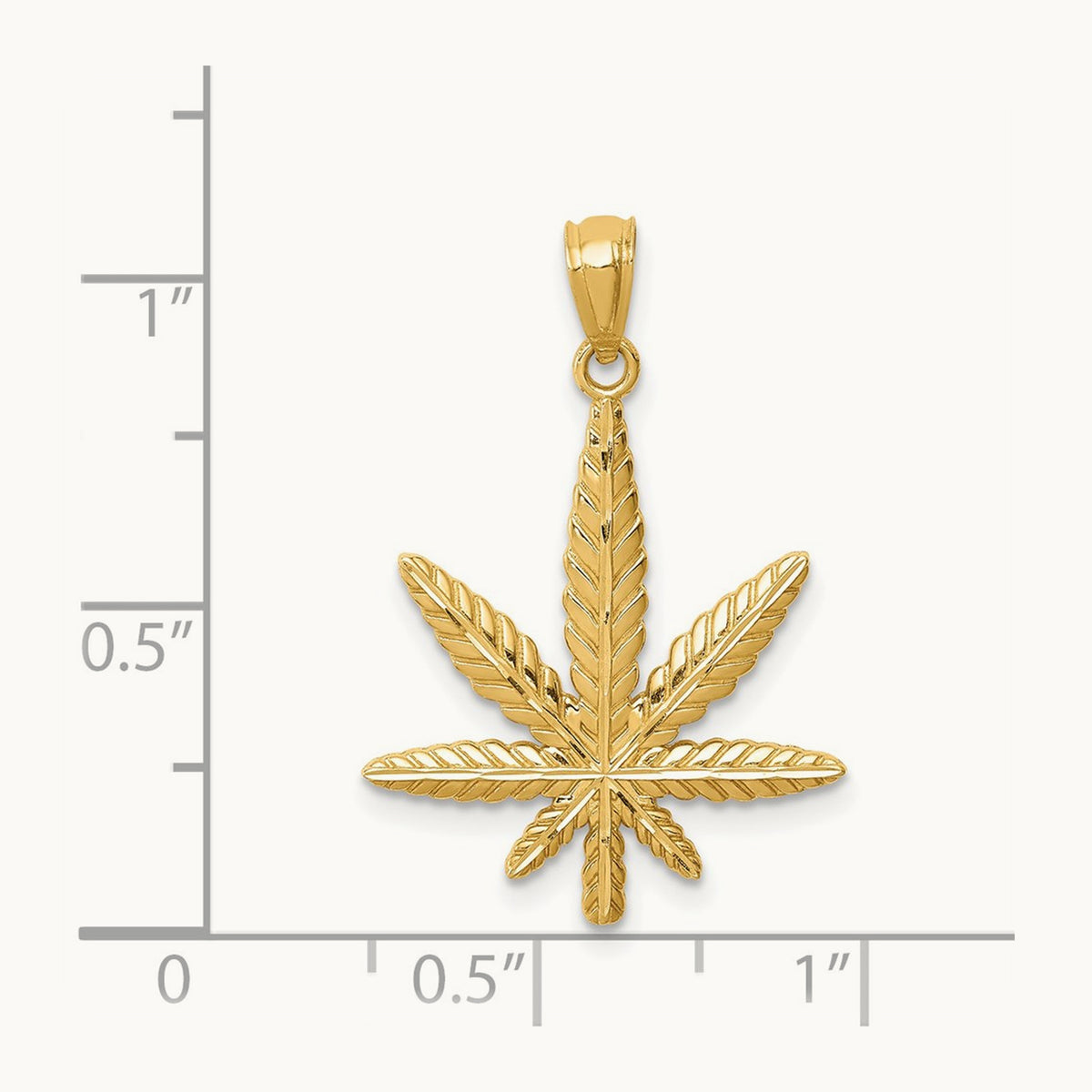 Leaf Pendant, 14K