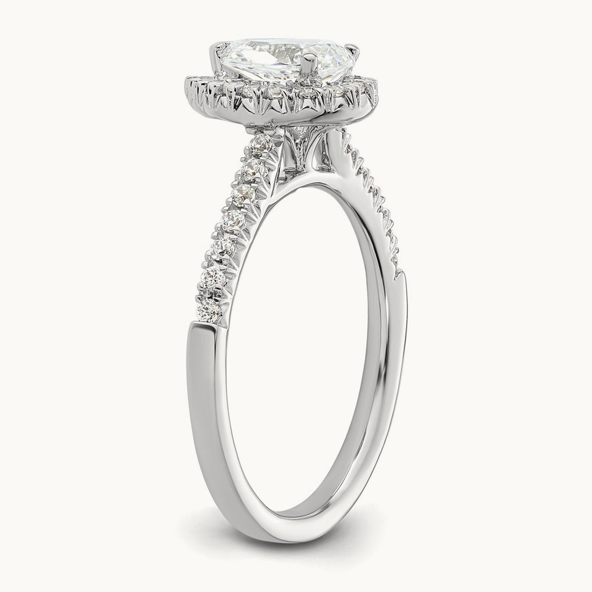 Pear Semi-Mount Engagement Ring, 0.25-0.50 ct tw Lab-Grown Diamond